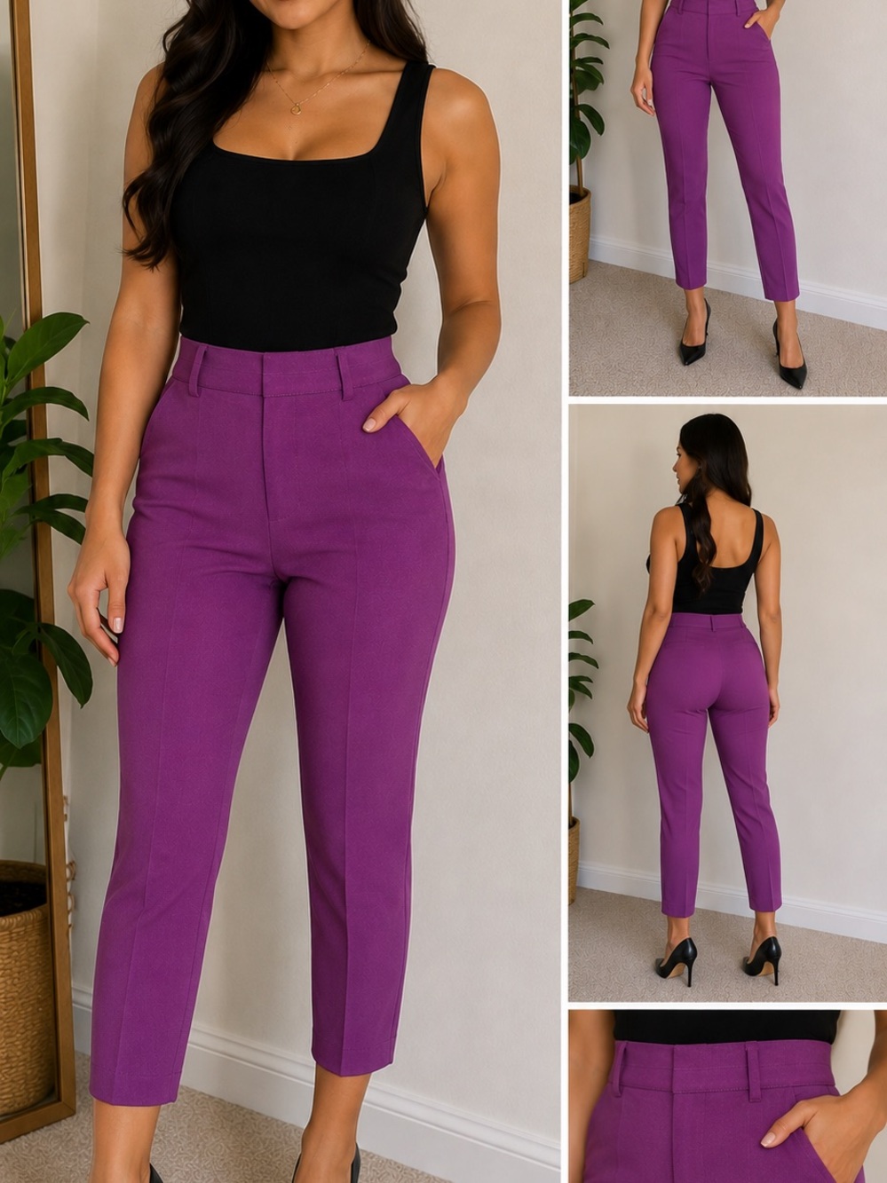 New York & Company Rich Purple Pants